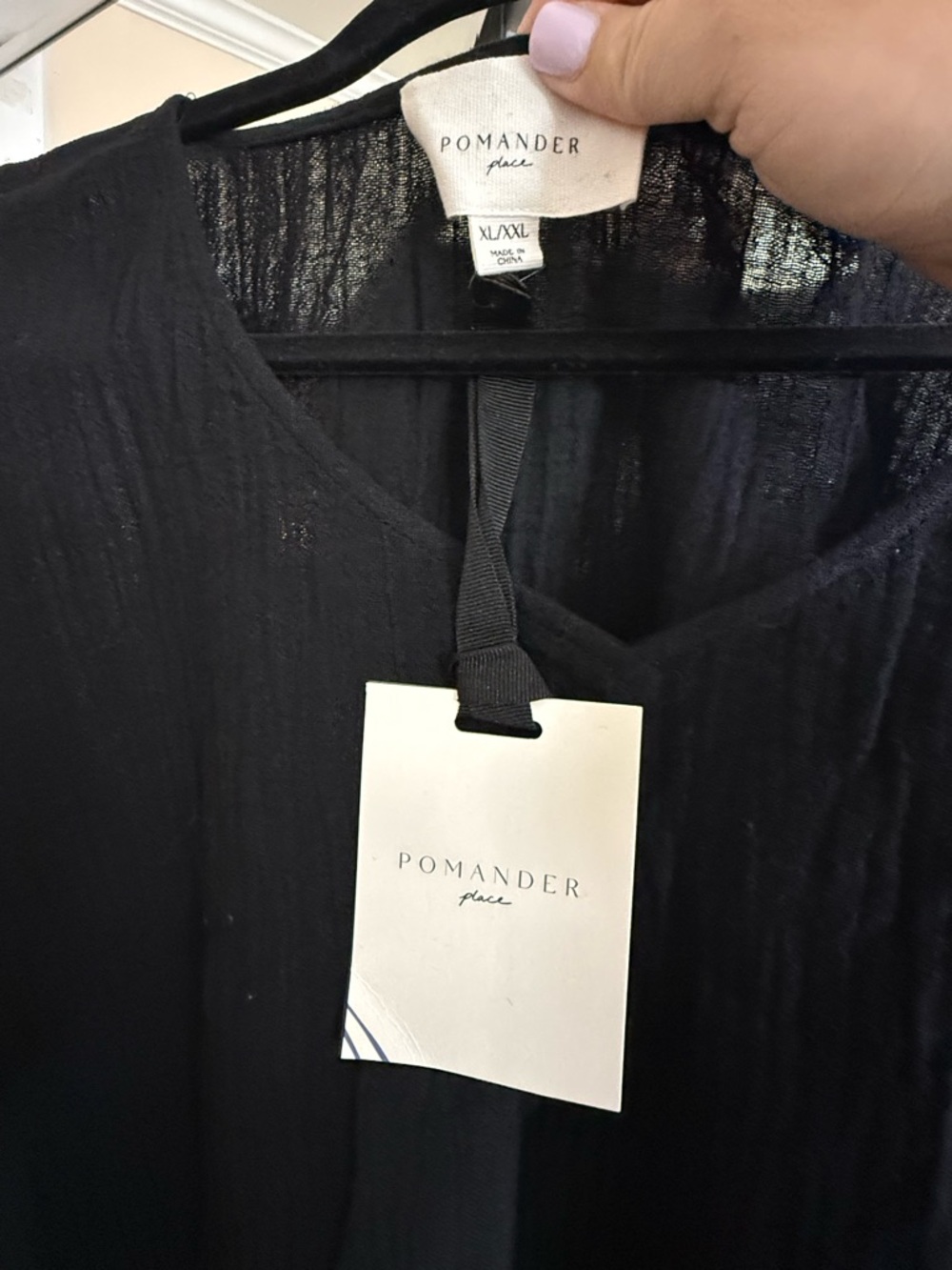 NWT Tuckernuck Pomander Black Tassel-Trim Tunic / Coverup - Picture 3 of 8